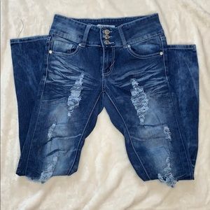 Thrill distressed skinny jeans